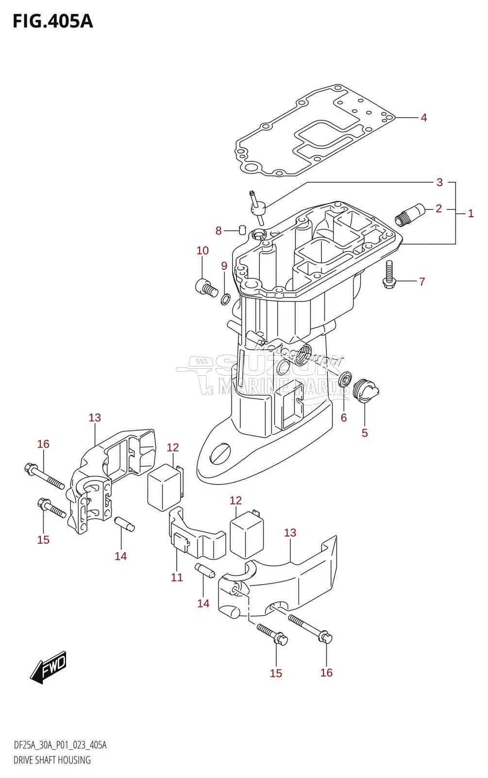 DRIVE SHAFT HOUSING (DF25A,DF25AR,DF30AR)