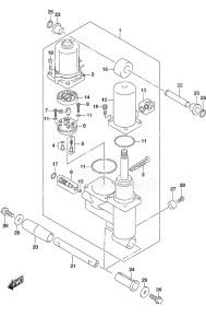 Outboard DF 40A drawing Trim Cylinder