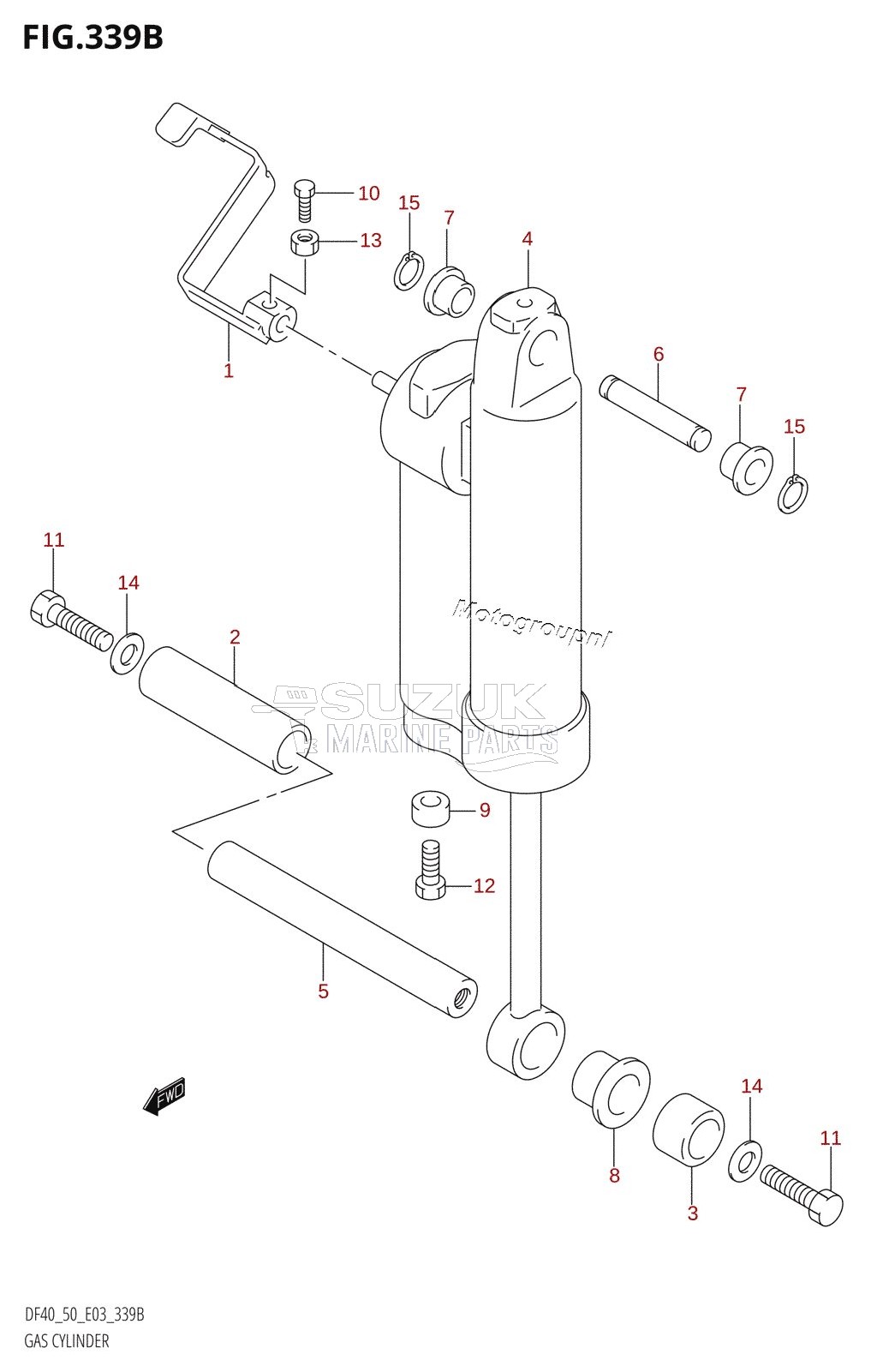 GAS CYLINDER ((DF40QH,DF50QH):(K1,K2))