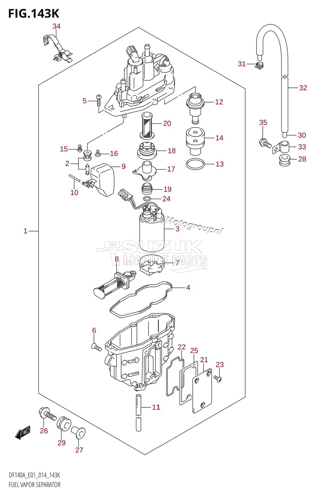 FUEL VAPOR SEPARATOR (DF140AZ:E40)