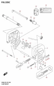 DF20A From 02002F-910001 (P01 P40)  2019 drawing CLAMP BRACKET (DF9.9BR,DF15AR,DF20AR)