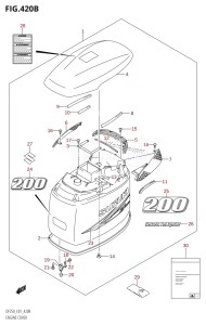 DF250 From 25001F-980001 (E01 E40)  2009 drawing ENGINE COVER ((DF200T,DF200Z,DF200WT,DF200WZ):(K10,011))