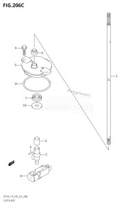 DF150 From 15002F-310001 (E03)  2013 drawing CLUTCH ROD (DF175T:E03)