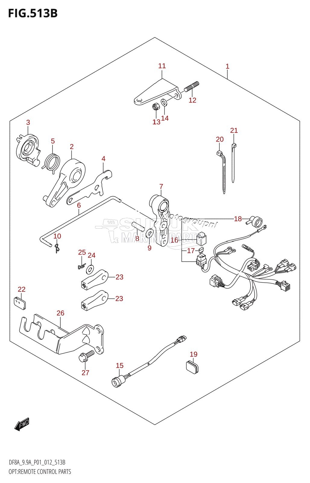 OPT:REMOTE CONTROL PARTS (DF9.9A:P01)