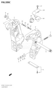 11501F-780001 (2007) 115hp E03-USA (DF115TK7  DF115TK8  DF115WTK8) DF115T drawing CLAMP BRACKET (DF115Z:E03)