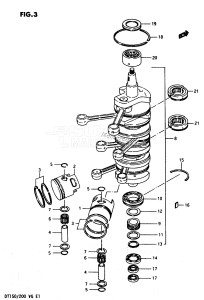 DT200 From 20001-601001 till 602076 ()  1986 drawing CRANKSHAFT