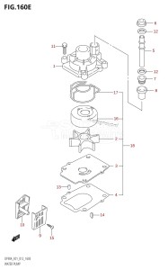 DF70A From 07003F-310001 (E01 E40)  2013 drawing WATER PUMP (DF80A:E01)