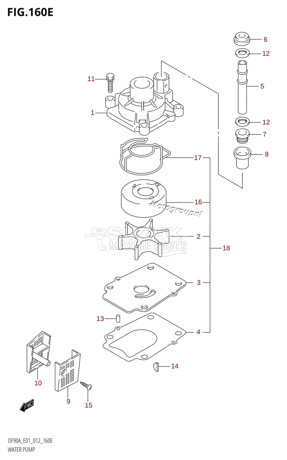 WATER PUMP (DF80A:E01)