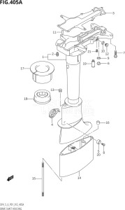 00502F-310001 (2013) 5hp P01-Gen. Export 1 (DF5) DF5 drawing DRIVE SHAFT HOUSING