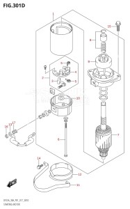 02504F-710001 (2017) 25hp P01-Gen. Export 1 (DF25A  DF25AR  DF25AT  DF25ATH) DF25A drawing STARTING MOTOR (DF25ATH:P01)