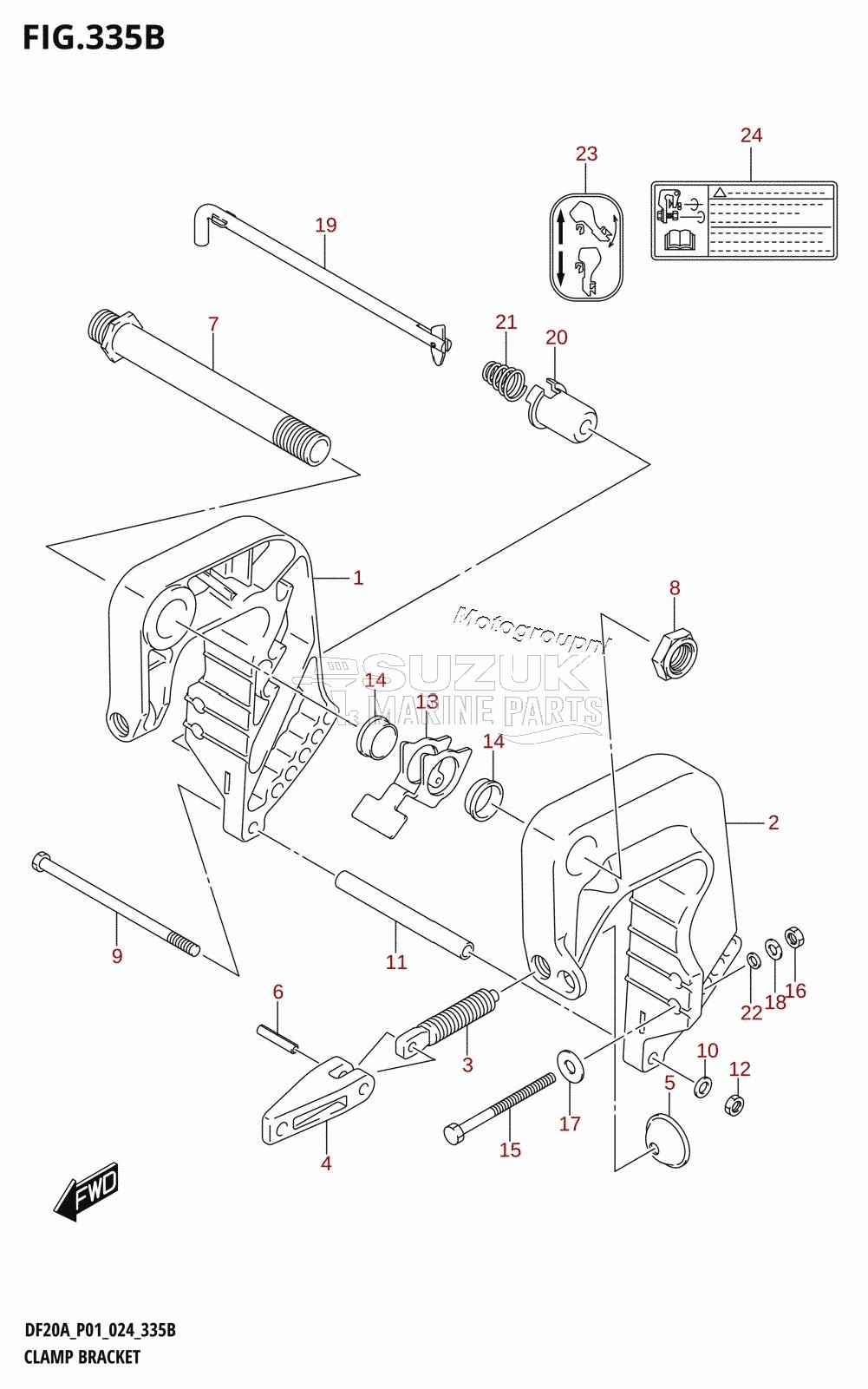 CLAMP BRACKET (DF20A:P40)