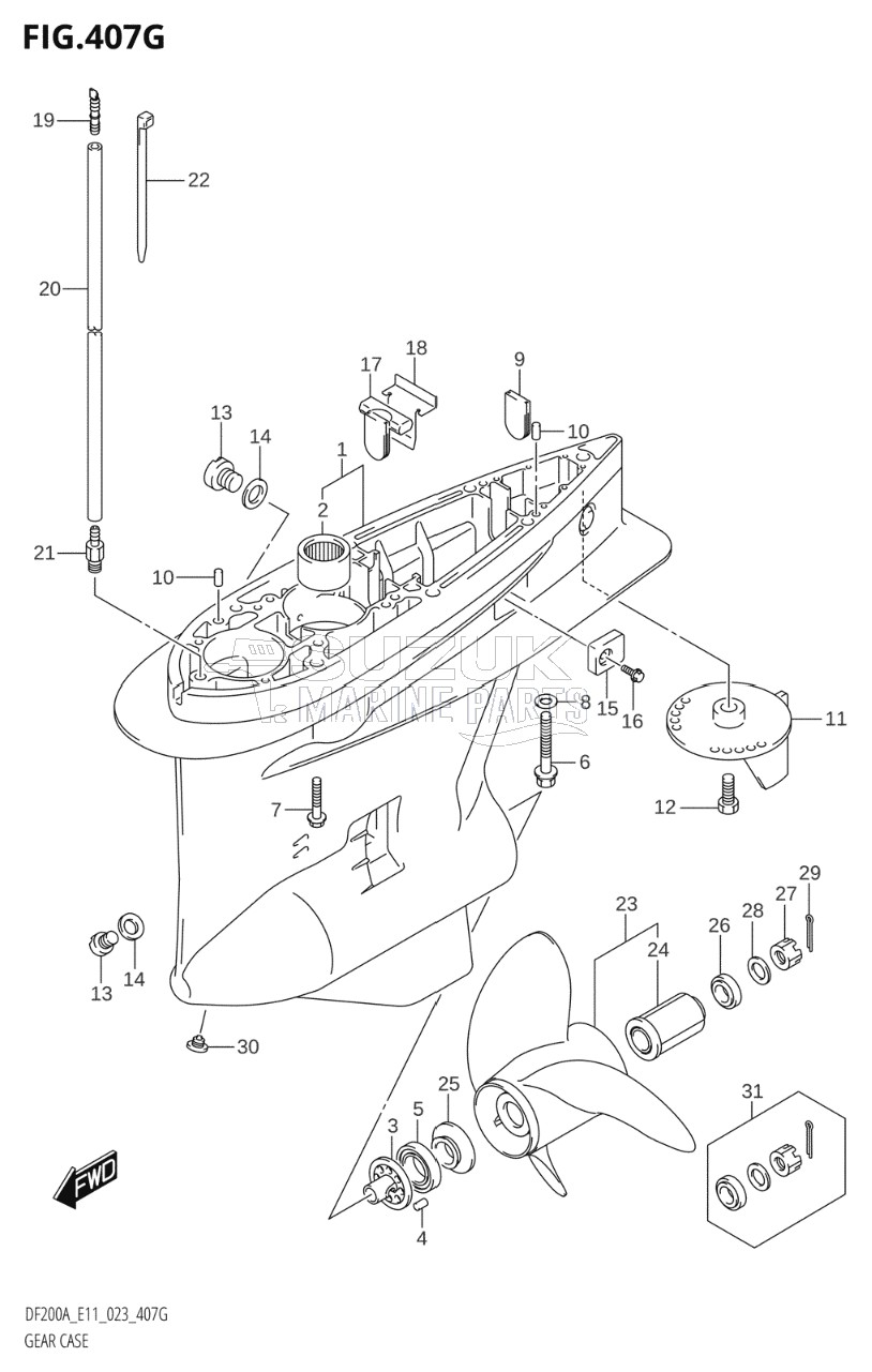 GEAR CASE ((DF200AZ,DF175AZ,DF150AZ):E03:020)