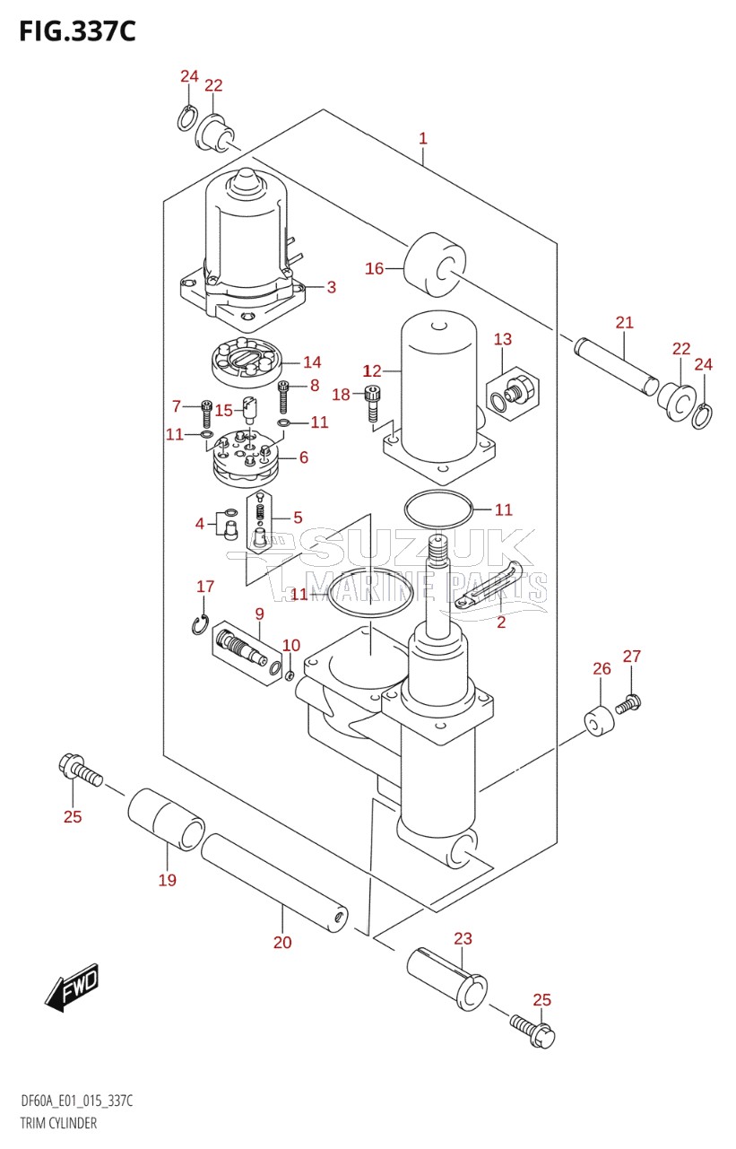 TRIM CYLINDER (DF40AST:E34)