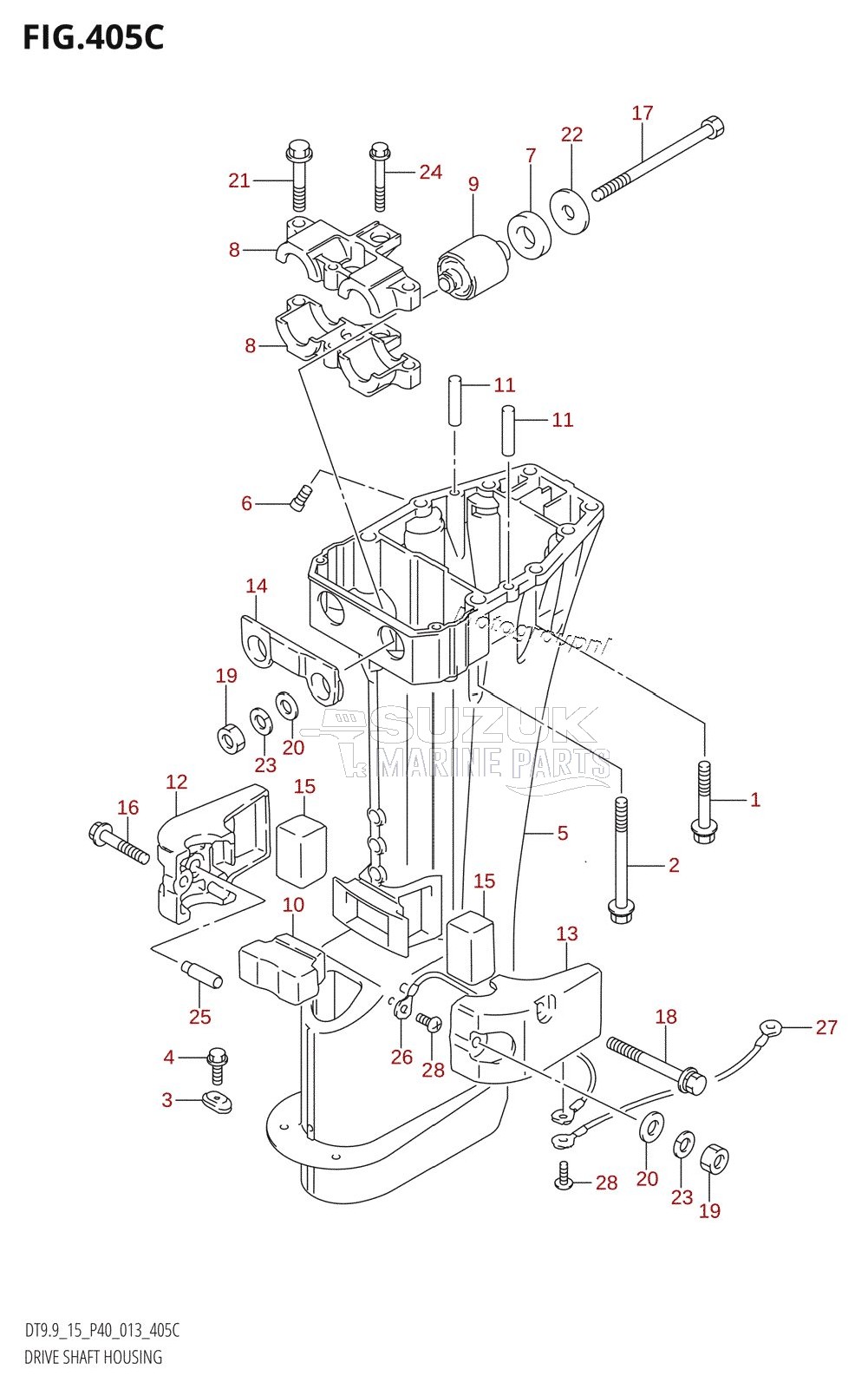 DRIVE SHAFT HOUSING (DT9.9K:P36)