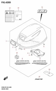 DF9.9B From 00995F-340001 (E01)  2023 drawing ENGINE COVER ((DF9.9B,DF9.9BR,DF9.9BT):(022,023))