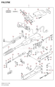 DF70A From 07003F-210001 (E01 E40)  2012 drawing OPT:TILLER HANDLE (DF90A:E01)