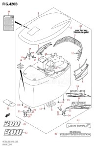 DF250A From 25003P-310001 (E01 E40)  2013 drawing ENGINE COVER (DF300A:E40)