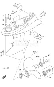 Outboard DF 140A drawing Gear Case (C/R)