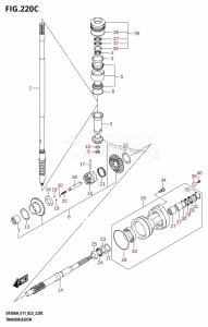 DF300A From 30002P-240001 (E40)  2022 drawing TRANSMISSION ((022,023):DF250ATSS)