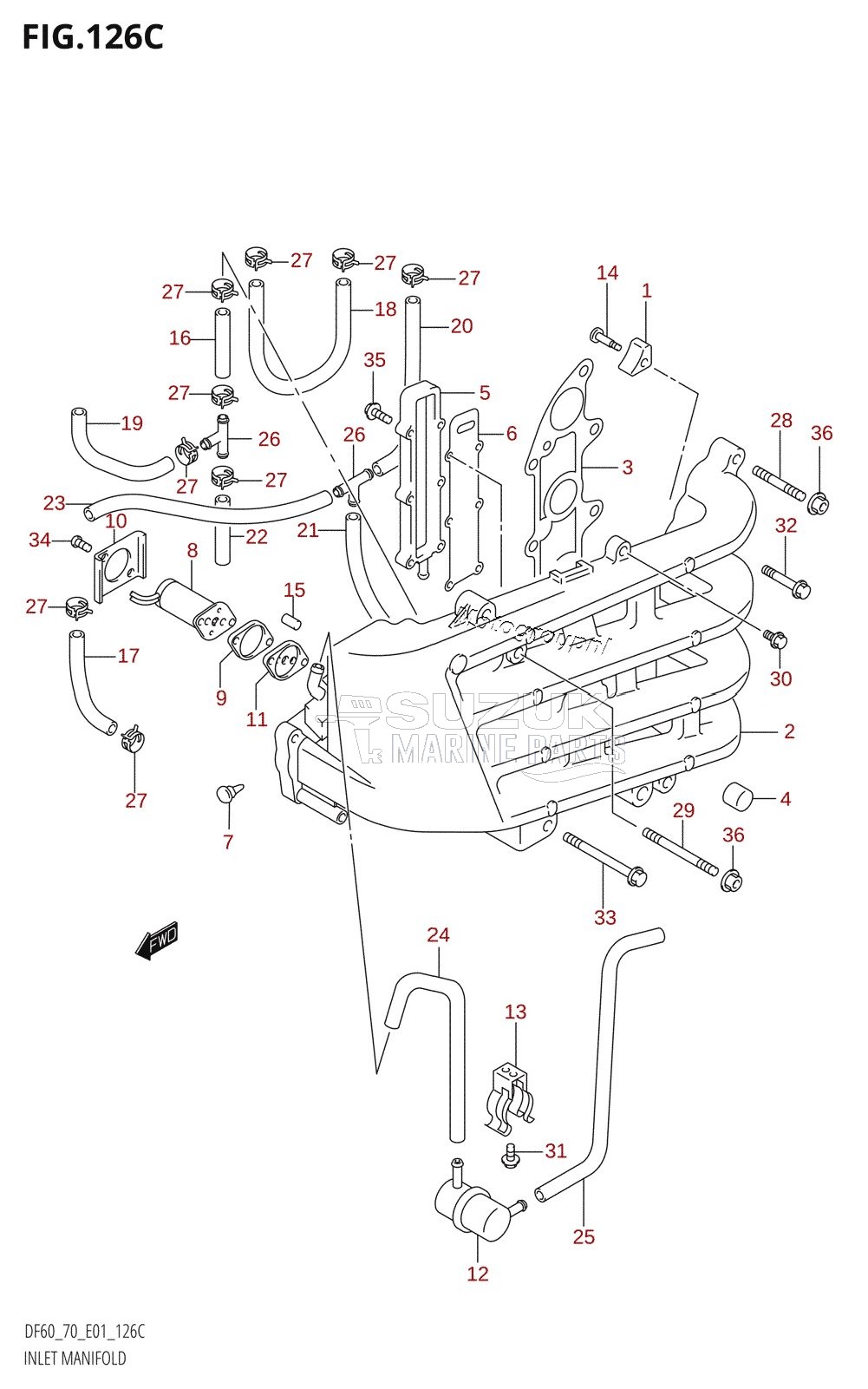 INLET MANIFOLD (DF70T:(X,Y))