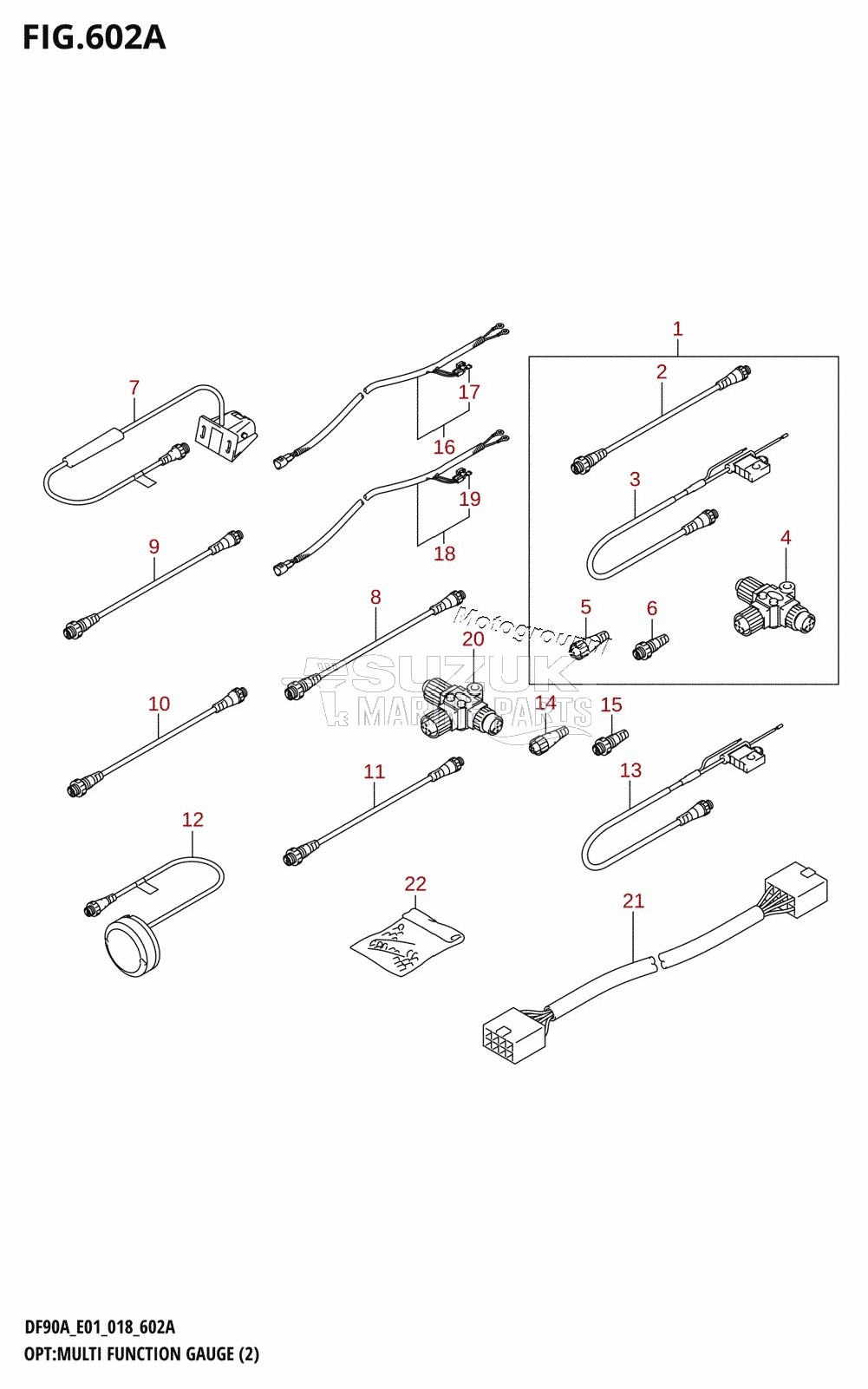 OPT:MULTI FUNCTION GAUGE (2) (DF70A,DF80A,DF90A,DF100B)