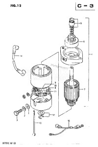 DT75 From 07501-301001 till 302337 ()  1978 drawing STARTING MOTOR (MODEL VE /​ VF)