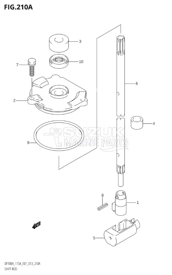 SHIFT ROD (DF100AT:E01)