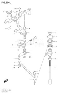 22503Z-510001 (2005) 225hp E01 E40-Gen. Export 1 - Costa Rica (DF225Z) DF225Z drawing CLUTCH SHAFT (DF250Z:E01)