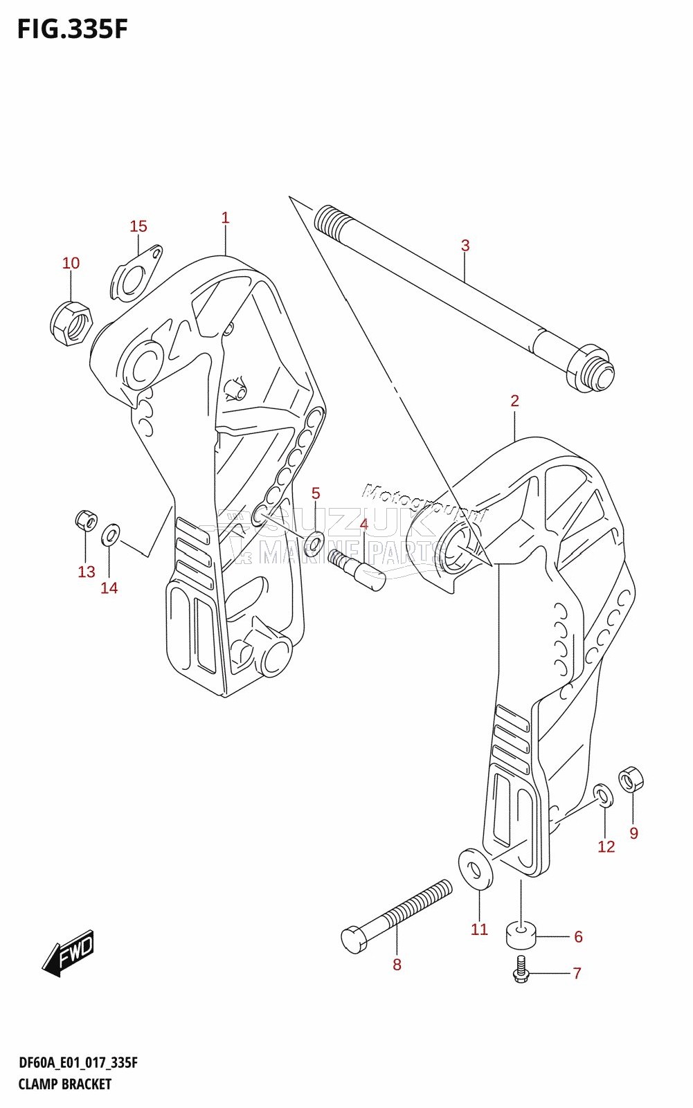 CLAMP BRACKET (DF50ATH:E01)