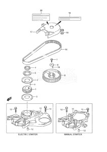 Outboard DF 9.9A drawing Timing Belt Non-Remote Control