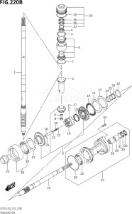 22503F-910001 (2019) 225hp E03-USA (DF225T) DF225T drawing TRANSMISSION (DF225Z,DF250Z)