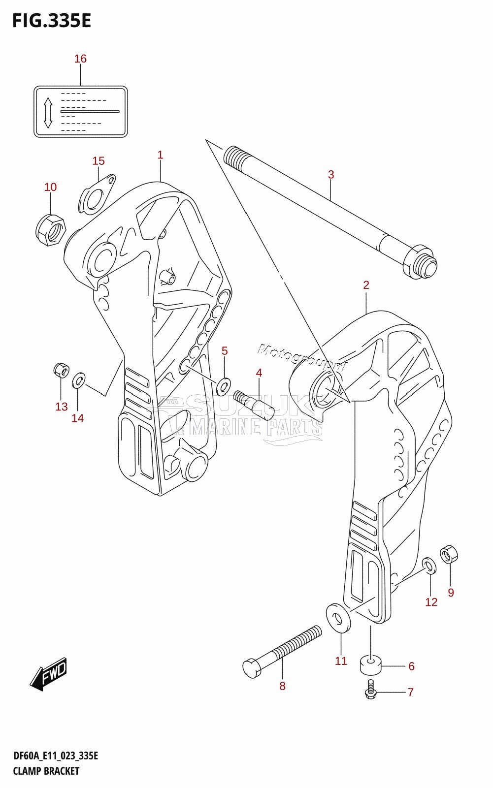 CLAMP BRACKET (DF60AQH)