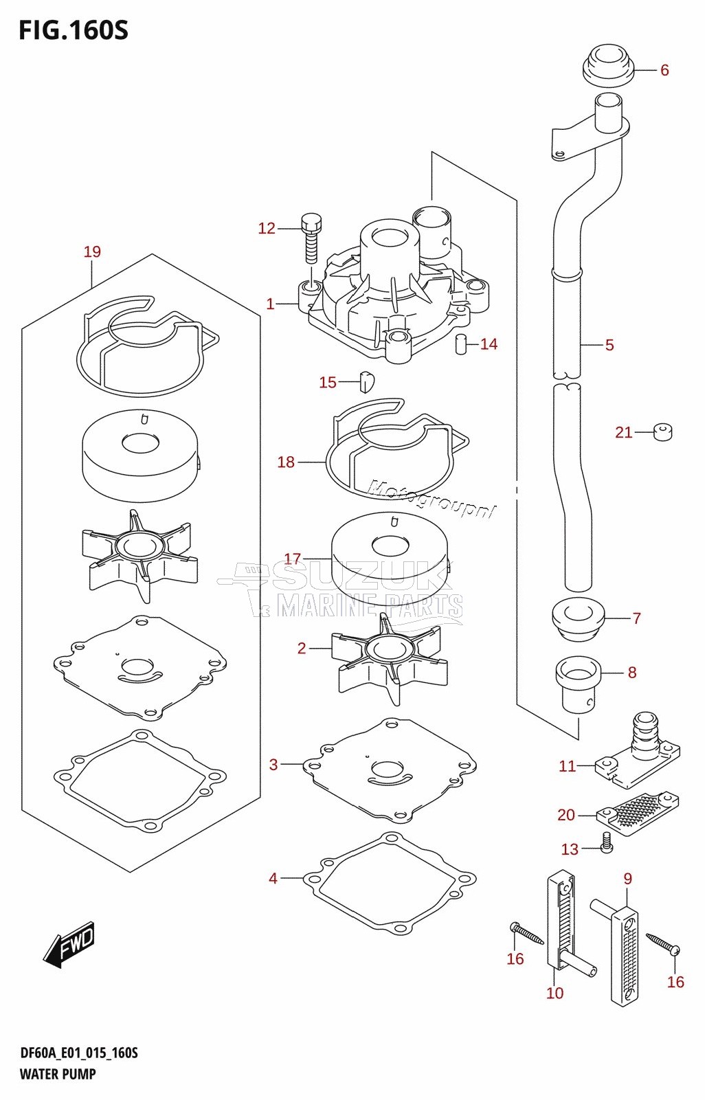 WATER PUMP (DF60AVT:E40)