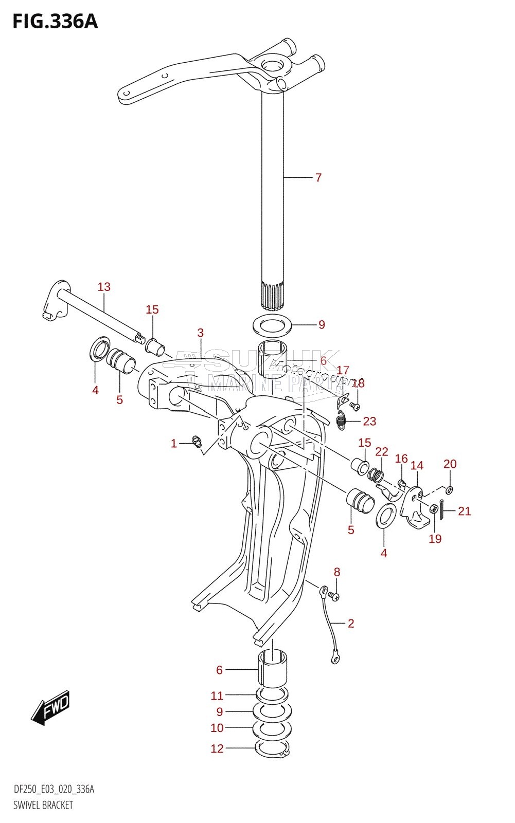 SWIVEL BRACKET (DF225T,DF225Z,DF250T,DF250Z)