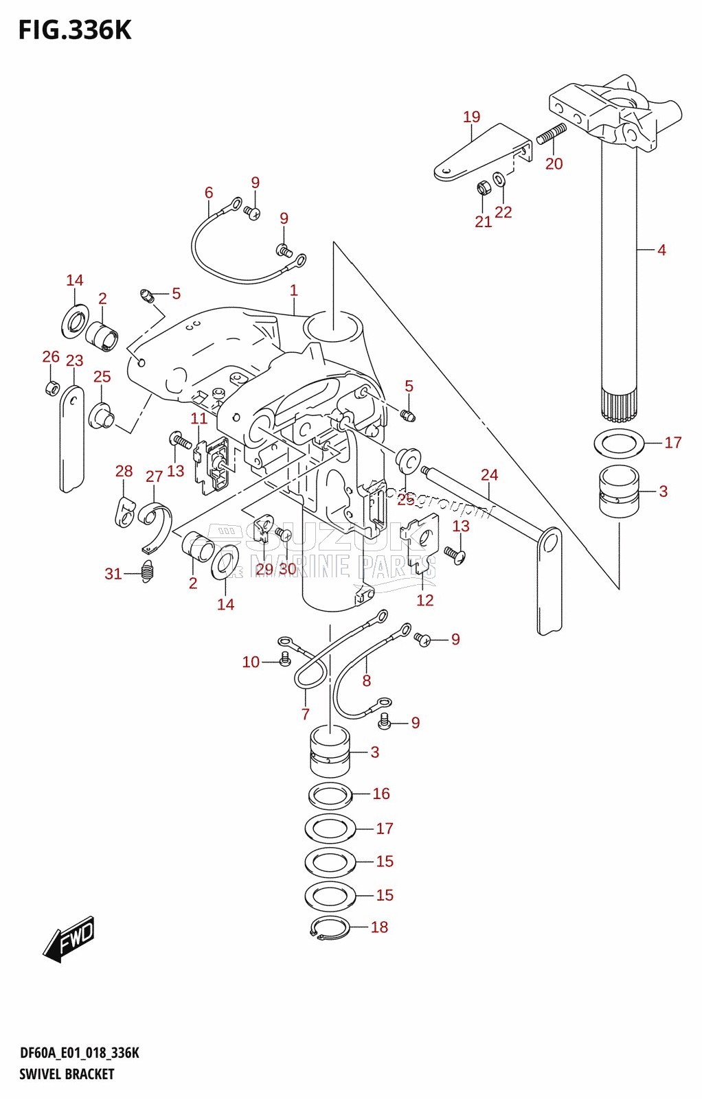 SWIVEL BRACKET (DF60AVT:E01,DF60AVT:E40)