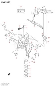 DF25 From 02503F-310001 (E03)  2013 drawing SWIVEL BRACKET (DF25Q:E03)