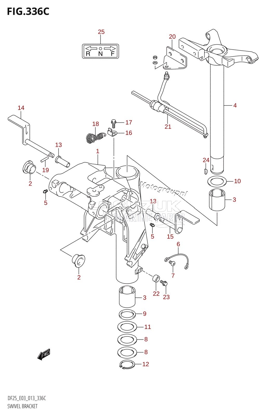 SWIVEL BRACKET (DF25Q:E03)