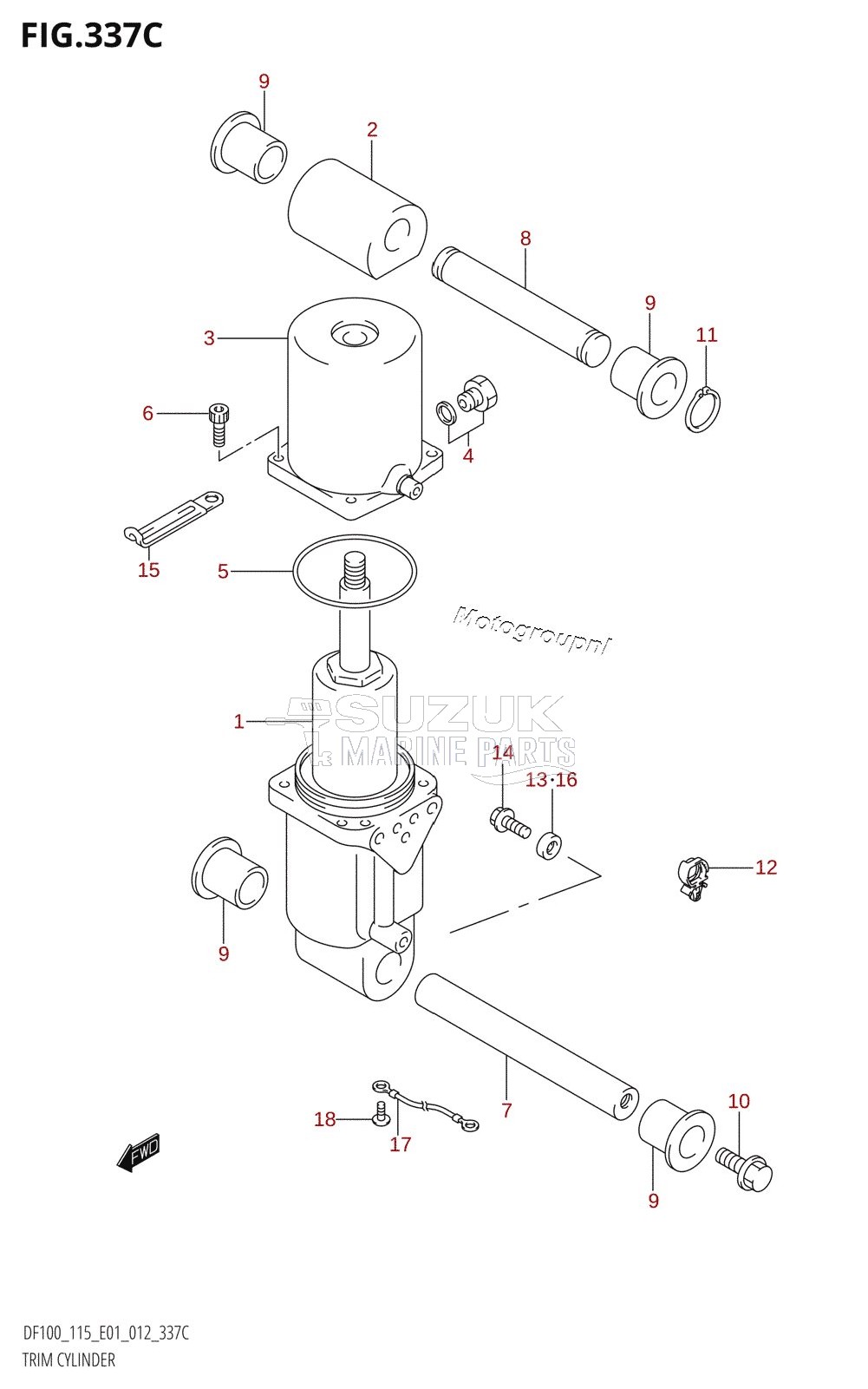 TRIM CYLINDER (DF115T:E01)