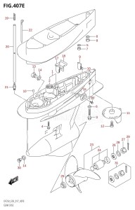 DF225T From 22503F-710001 (E03)  2017 drawing GEAR CASE (DF250T:E03)