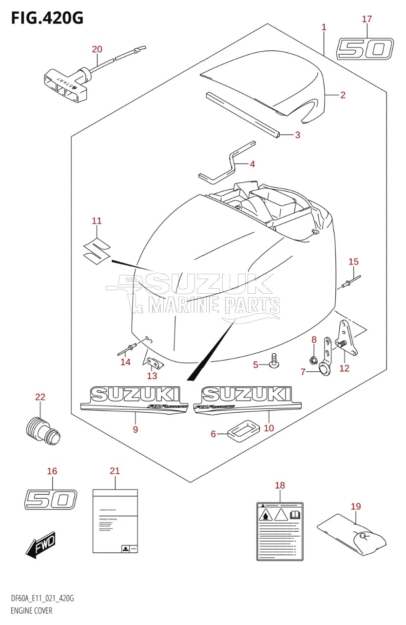 ENGINE COVER ((DF50A,DF50ATH,DF50AVTH):E01:020)