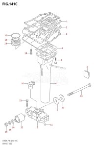 DT40 From 04005-310001 ()  2013 drawing EXHAUST TUBE (DT40WR:P40)