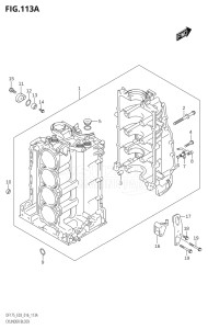 17502F-610001 (2016) 175hp E03-USA (DF175TG) DF175TG drawing CYLINDER BLOCK