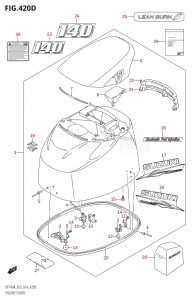 DF115AZ From 11503Z-410001 (E03)  2014 drawing ENGINE COVER (DF140AT:E03)