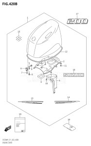 20003P-040001 (2020) 200hp E01 E03 E40-Gen. Export 1 - USA (DF200AP  DF200AP) DF200AP drawing ENGINE COVER (DF200AP:(021,022,023))