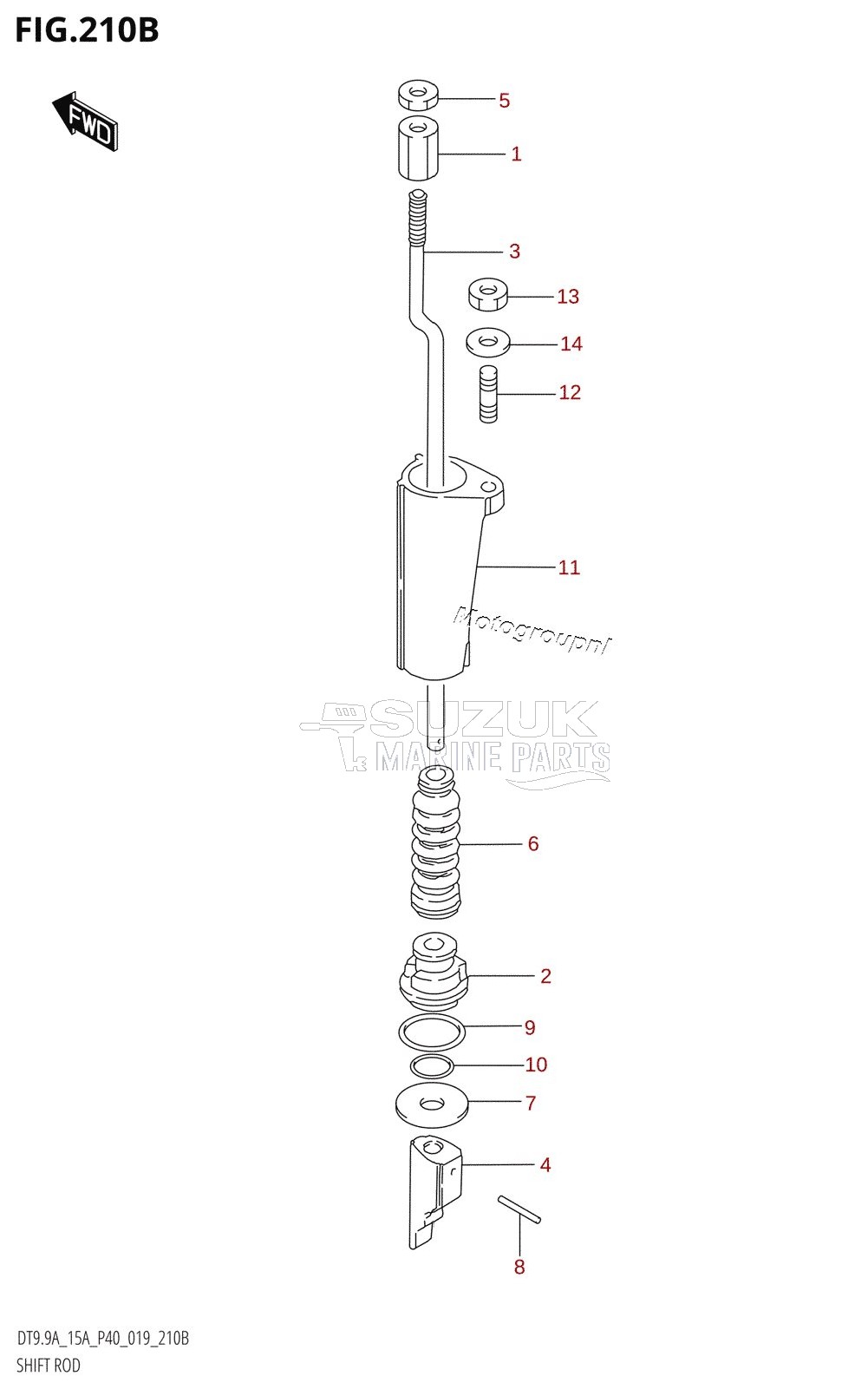 SHIFT ROD (DT9.9AK:P40)