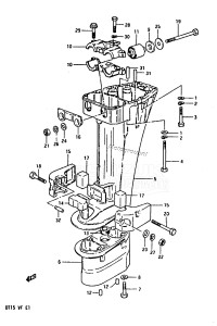 DT15 From 01501-403841 till 408230 ()  1984 drawing DRIVESHAFT HOUSING