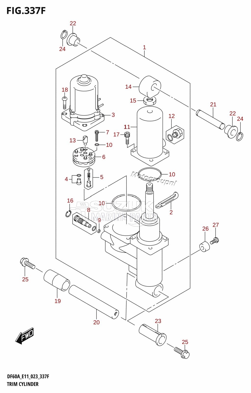 TRIM CYLINDER ((DF50AVT,DF50AVTH,DF60AVT,DF40ASVT,DF60AVTH):(022,023))