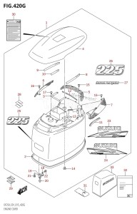 DF225Z From 22503Z-510001 (E01 E40)  2005 drawing ENGINE COVER ((DF225T,DF225Z):E40)