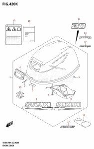 DF9.9B From 00995F-040001 (P01)  2020 drawing ENGINE COVER ((DF20A:P01,DF20AR,DF20AT,DF20ATH):020)