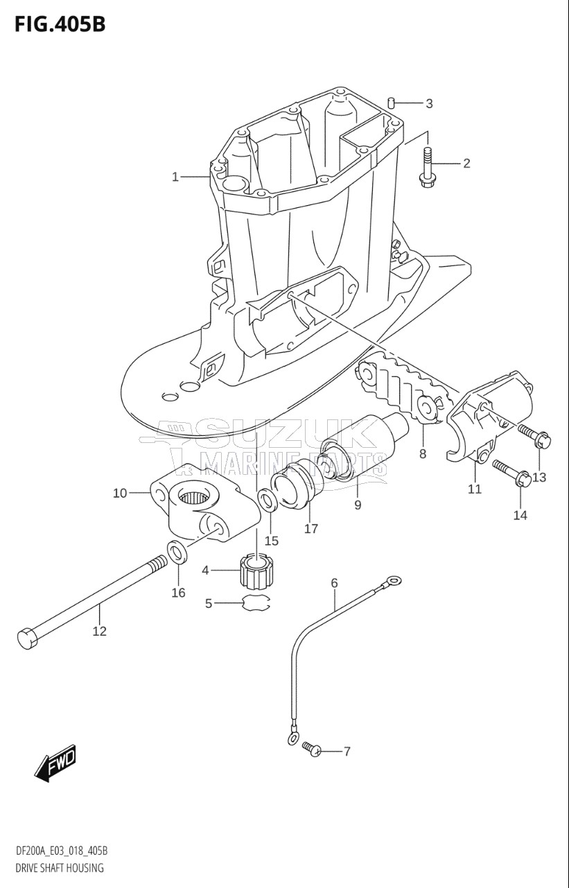 DRIVE SHAFT HOUSING (DF200AZ)